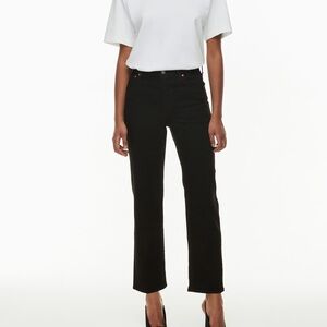 Denim Forum GREEN Aritzia The Arlo High Rise Straight Leg Jean